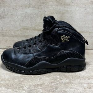 Jordan 10 Retro Black and Gold High-Top Sneakers